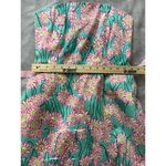 Lilly Pulitzer Green Grass Lion Head & Daisy Strapless Dress Pink Sash Size 6 Photo 10