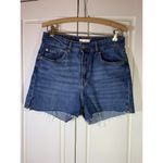 H&M Regular Waist Jean Shorts Womens 10 Medium Wash Denim Festival DIY Cut Off Photo 2