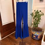 Royal Blue NWOT Fitted High Rise Stretch Flared Women's Pants Size M Photo 3