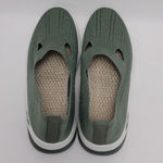 Women's Breathable Mesh Slip On Sneakers Comfortable Lightweight Walking Shoes Green Size 9 Photo 3