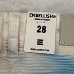 Embellish Tie Dye Moto Jeans Distressed Ripped Gummo Biker Style Colorful Sz 28 Blue Photo 10