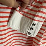 J.Crew ‎ Women's 3/4 Sleeve Clasped V Neck Cotton Striped Top Size Large Photo 4