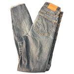 Madewell  9" High Rise Skinny Distressed Jeans Denim Frayed Hem Patch Size 24 Photo 3
