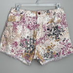 Anthropologie Pilcro Size S Printed Splatter High Rise Shorts Photo 0