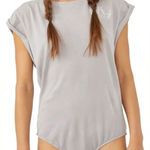 Free People go to graphic bodysuit heather gray small Photo 0