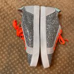 Dolce Vita Size 10 Zaga Silver Glitter sneakers Fashion Gym Shoes Zebra Accent Photo 5