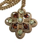 Vintage Sarah Coventry Medallion Maltese Byzantine Style Statement Bold Necklace Photo 1
