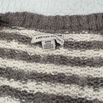 American Eagle  Outfitters Charcoal and Cream Striped Cardigan Photo 2