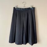 Mario Serrani  | Black Jacquard Midi Pleated Skirt Sz 4 Photo 2