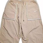 Nike Essential Woven High Rise Pants Womens Large Beige Baggy Joggers Size XXL Photo 0