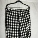 Banana Republic  Factory Hayden Pant Black & White Checkered Linen Blend Size 8 Photo 3