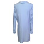 No Boundaries  Light Blue Ruched Button Front Dress Long Sleeve Photo 6