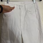 Mother superior denim the hustler ankle fray White Distressed Jeans size 26 Photo 4