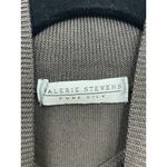 Valerie Stevens  Pure Silk Top Short Sleeve Mock Neck Knit Womens Small Brown Photo 2