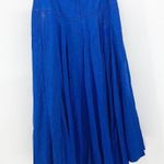 Liz Claiborne Vintage  blue maxi skirt with a black sheen pockets 90s western Photo 4