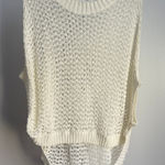 Origami by Vivien Sleeveless Sweater Knit Top Crochet Beige Open Weave size L Tan Size L Photo 0