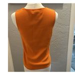 Joseph A  Knit Top Tank Orange Tight Women Y2K SZ LG Office Wear Preppy Casual Photo 3
