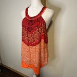 Sundance red & orange floral tank top size 6 Photo 3