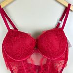 Victoria's Secret Victoria’s Secret Sexy Bombshell Lace Teddy Bodysuit Push‑Up Size L Photo 3