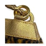 Tiannl ✽ Faux Fur Crossbody Handbag ✽ Animal Print ✽ Vegan Gold Metal Snakeskin Brown Photo 14