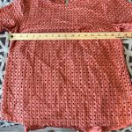 A New Day  Terracotta Orange Cotton Eyelet Short Sleeve Keyhole Boxy‎ Top Size XS Photo 9