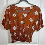 Paper Crane  Floral Smocked Hem Top Photo 1