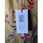 Johnny Was NWT  Womens Peasant Blouse Size M Mustard Yellow Floral Embroidered Photo 5