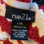 Rue 21 Red White Blue Crochet Halter Crop Top Americana Womens L XL Photo 4