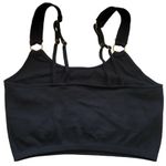 Aerie NWOT Ribbed Crop Top Gold Ring Accents Built in Bralette Sports Bra - M Photo 2