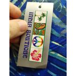 NWT India Boutique One Size Blue Palm Tree Embellished Asymmetric Hem Tank Dress Photo 6