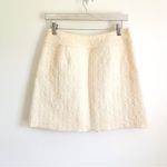 Milly New York Cream Ivory Wool Preppy Tweed Pleated Mini Skirt sz 6 Photo 5