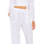 Norma Kamali NWT Boyfriend High Rise Jogger Pants in White Casual Size Medium Photo 0