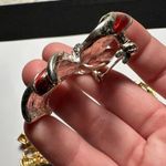 Christmas Holiday Brooch Pins Lot Of 5 Bells Stocking Bow Poinsettia Snowman Photo 7