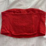 Free People  orange linen tube top Photo 1