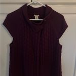 IZOD  woman's size large sweater vest.‎ Button at top. Rib cable knit. Photo 1