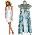 Show Me Your Mumu  Daryn Palm Party Lace Up Mini Dress Size S Photo 1