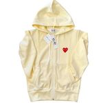 Comme des Garçons NEW Play Women’s
Heart Hoodie size M Ivory Photo 0