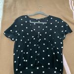 ZARA Polka Dot V-Neck Blouse Photo 0