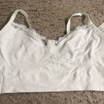 Aerie White Superchill Seamless Lace Trim Corset Tank Top Bralette - size XL Photo 0