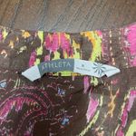 Athleta  Pink and Brown Paisley silkblend Long Sleeve Dress Photo 3