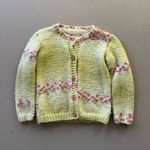 Handmade Vintage Cottage Core Hand Knit Cardigan Sweater Photo 4