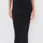 Reformation NEW  Josefina Knit Maxi Dress Sz Small Black Off the Shoulder Sweater Photo 0