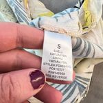 VICI  yellow floral midi slip sundress with draped neckline size small Photo 7