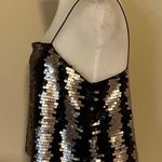 Audrey 3+1 Gold and Black Sequin Tank Top With Thin Straps Photo 2