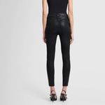 7 For All Mankind Coated Black High Waist Ankle Skinny Jeans Women's Size 29 Photo 1