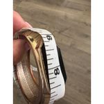 Gold Tone Cuff Bracelet Black Geometric Stone Hinged Bangle Fashion Jewelry y2k Photo 6