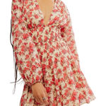 Free People Keep You Floral Long Sleeve Mini Dress XS Photo 0