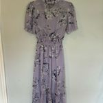 Elegant Purple Floral Maxi Dress Size 6 Photo 4