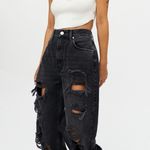 BDG Black Ripped Boyfriend Jeans Photo 0