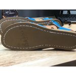 Saltwater Strappy Sandals Women's 6 Blue Turquoise Patent Leather Flat Classic Photo 5